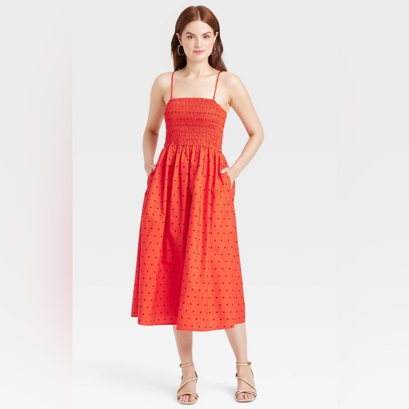 Target "A New Day" red and black polka dot dress - Picture 1 of 3
